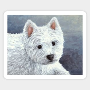 Dog 137 White Westie Sticker